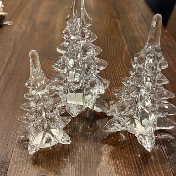 3 Glass Christmas Trees - Vintage - Picture 6 of 8